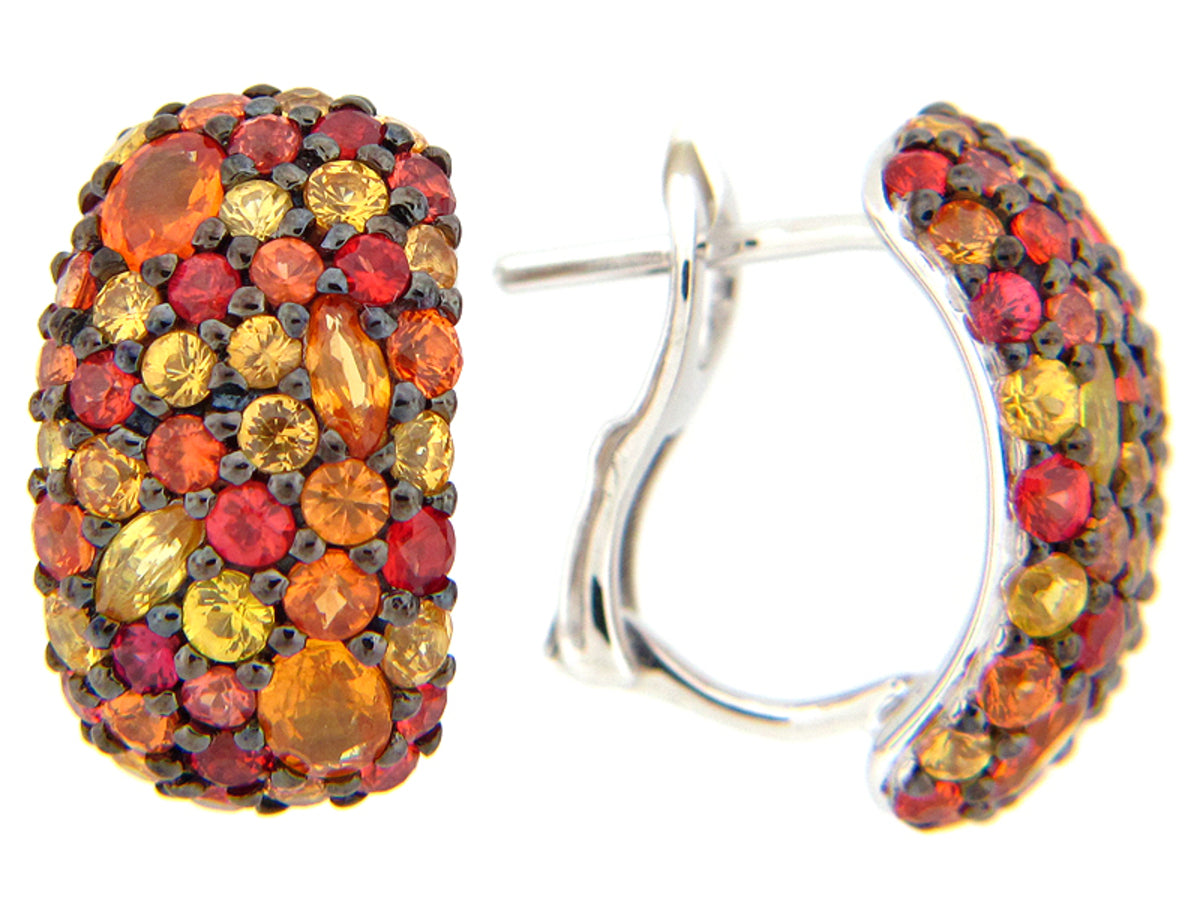 ORANGE SAPPHIRE EARRING