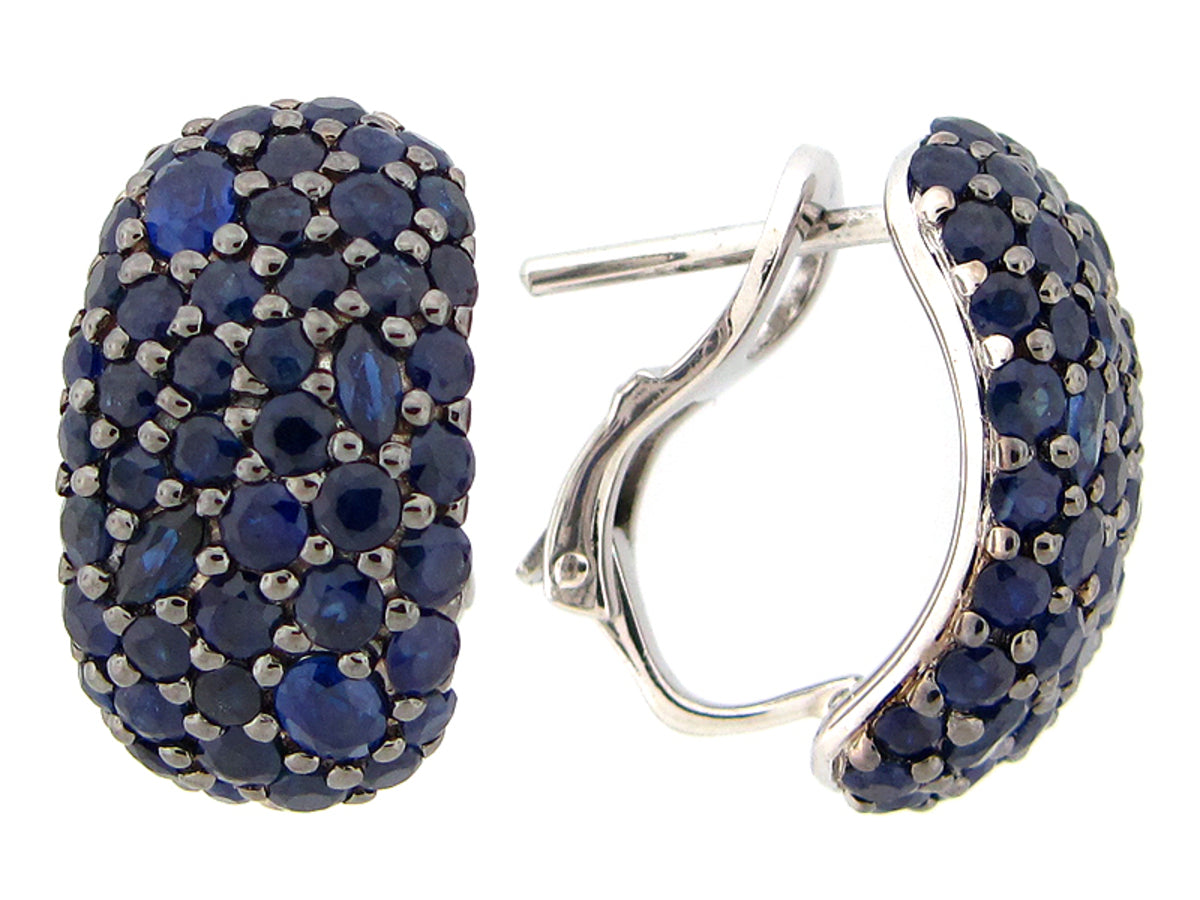 SAPPHIRE EARRING, SILVER (H)