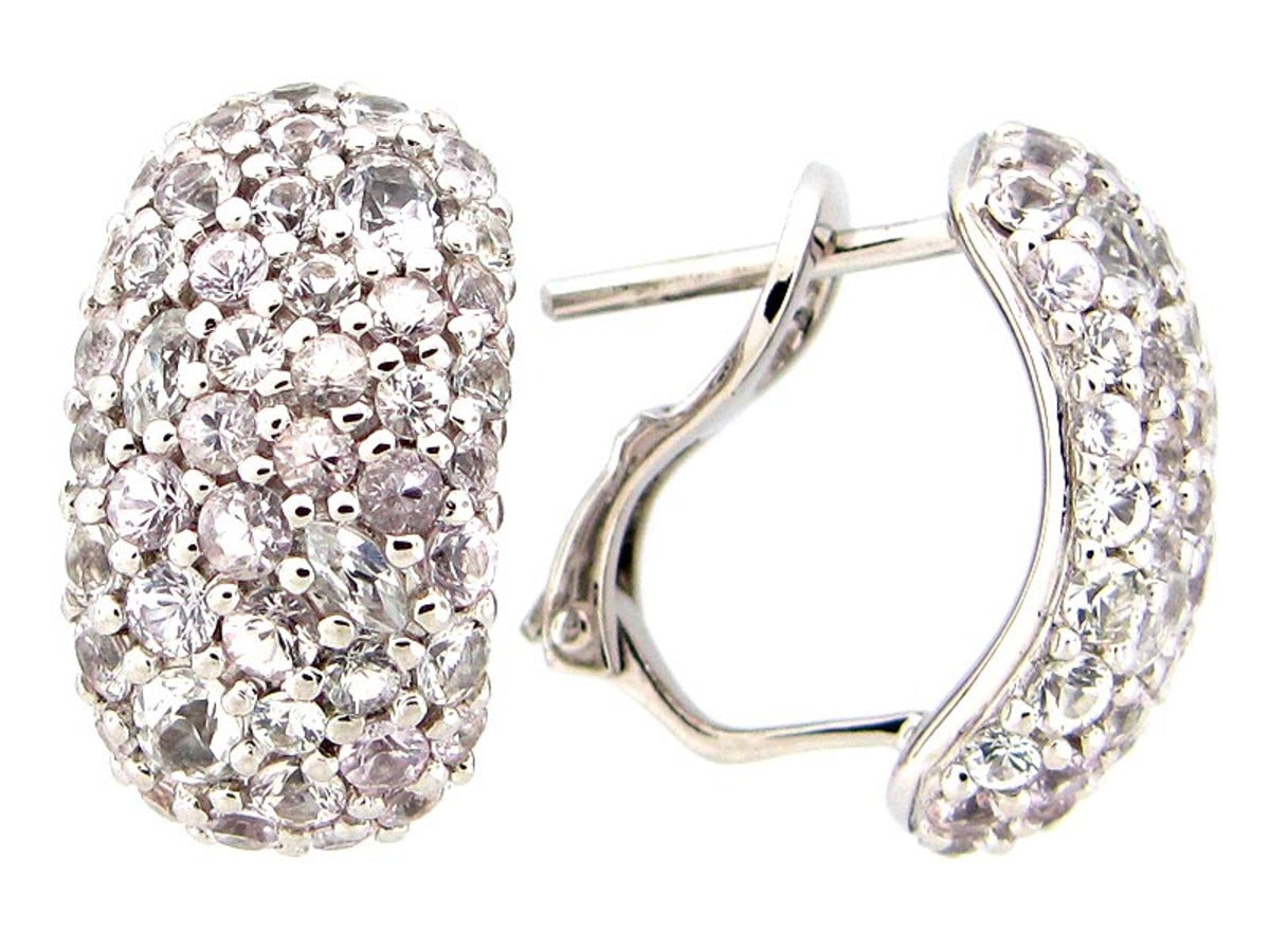 WHITE SAPPHIRE EARRING, SILVER (H)