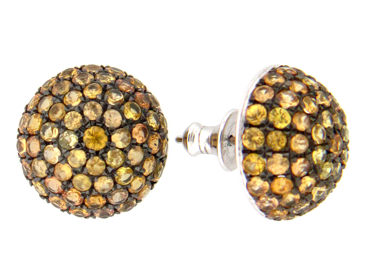 YELLOW SAPPHIRE EARRING, SILVER (H)