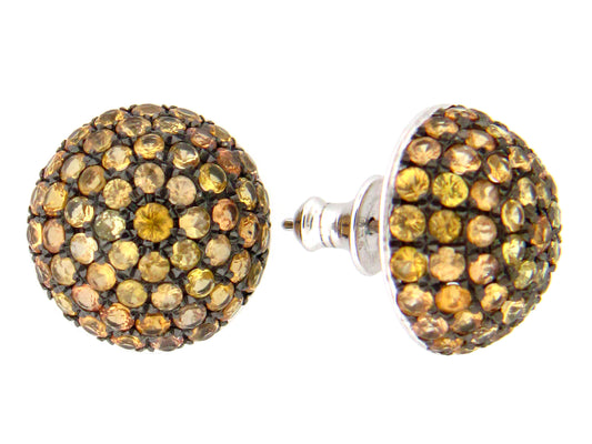 YELLOW SAPPHIRE EARRING, SILVER (H)