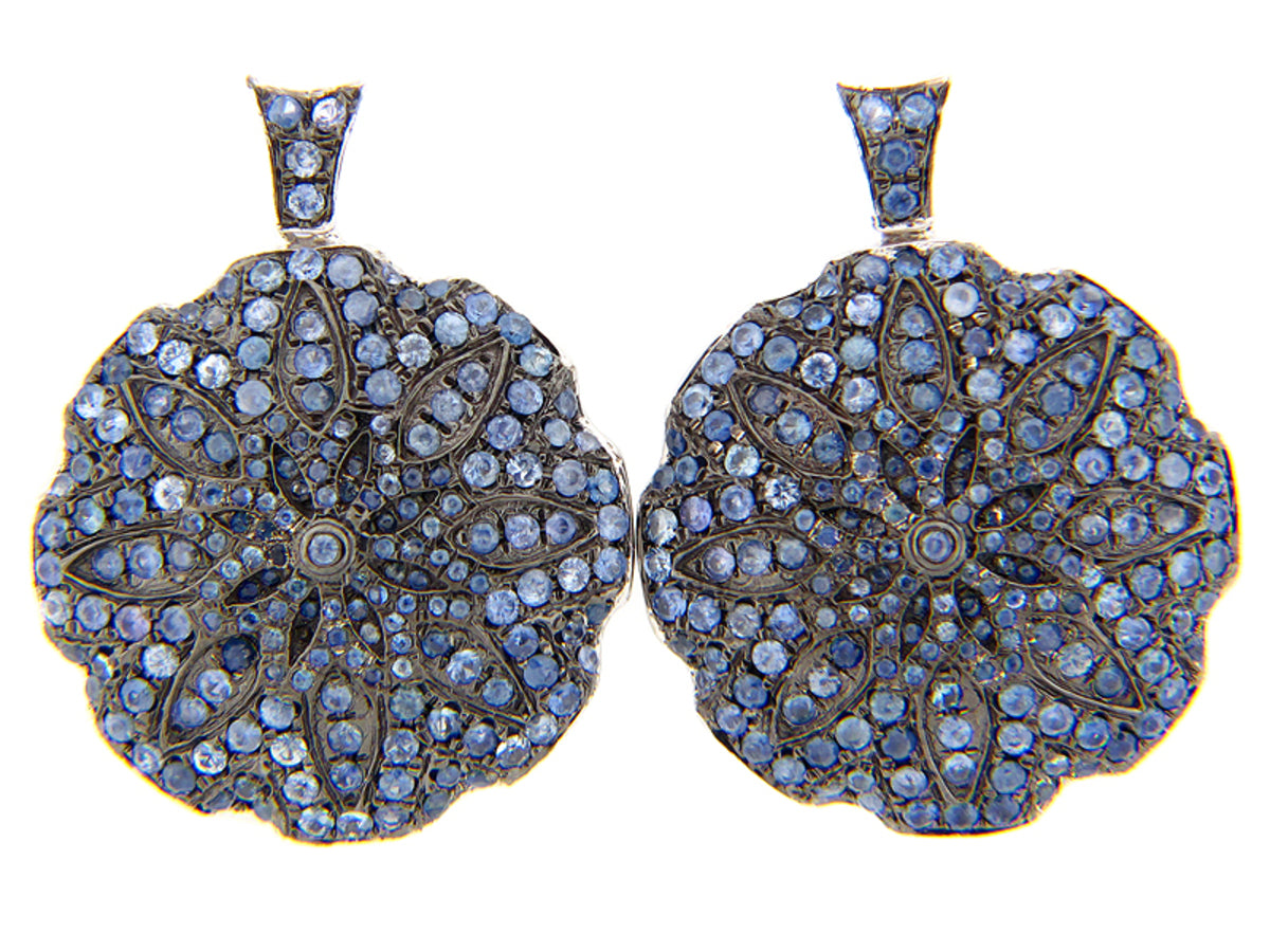 SAPPHIRE EARRING, SILVER (E)