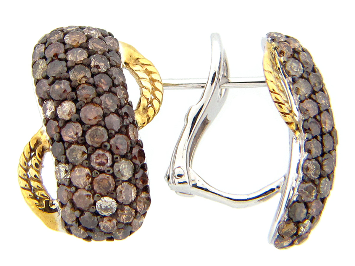 BROWN DIAMOND EARRING