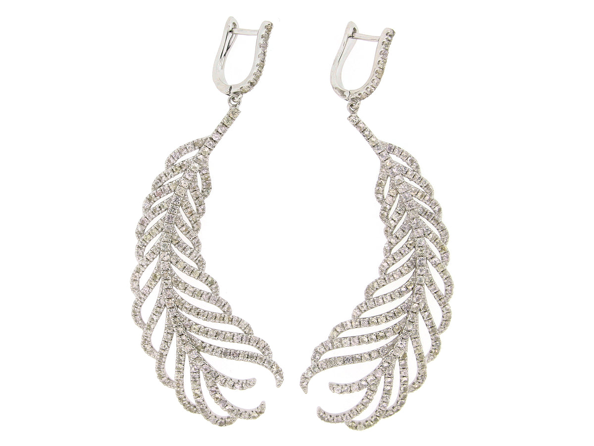 WHITE SAPPHIRE EARRING, SILVER (H)