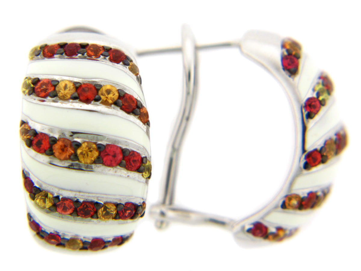 ORANGE SAPPHIRE EARRING