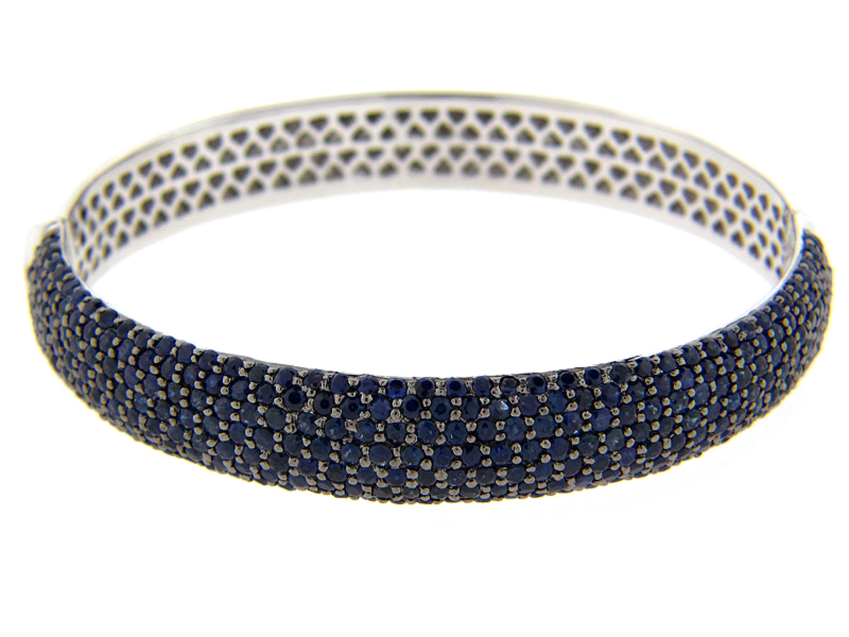 SAPPHIRE BANGLE, SILVER (H)