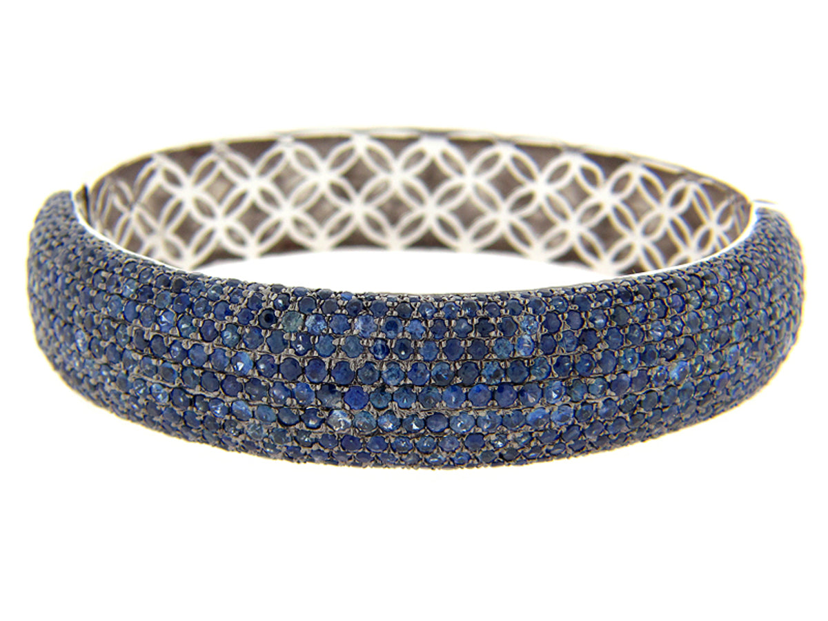 SAPPHIRE BANGLE, SILVER (H)