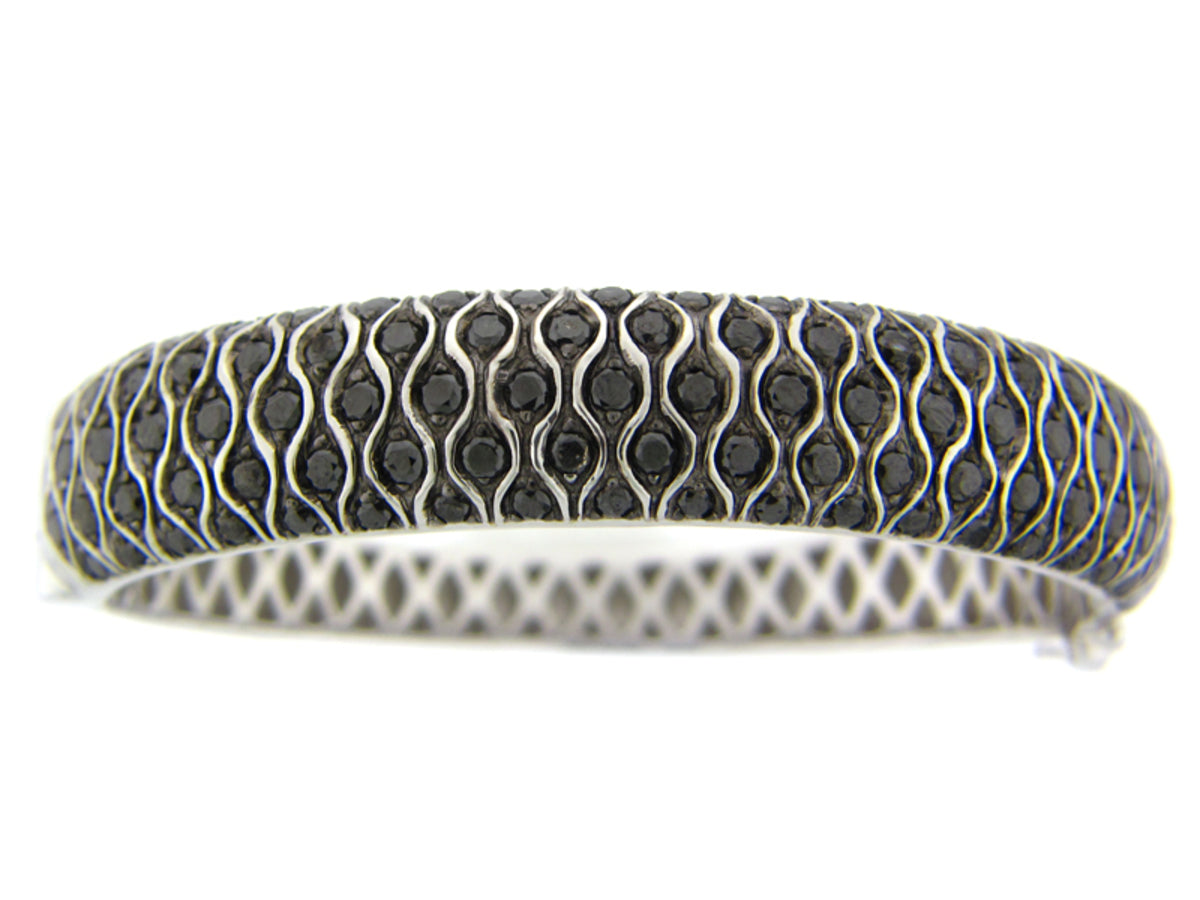 BLACK DIAMOND BANGLE, SILVER (R)