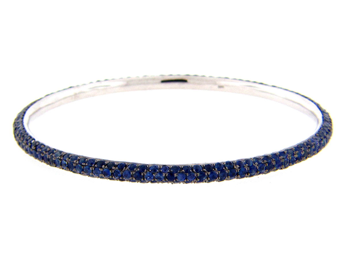 SAPPHIRE BANGLE, SILVER (E)