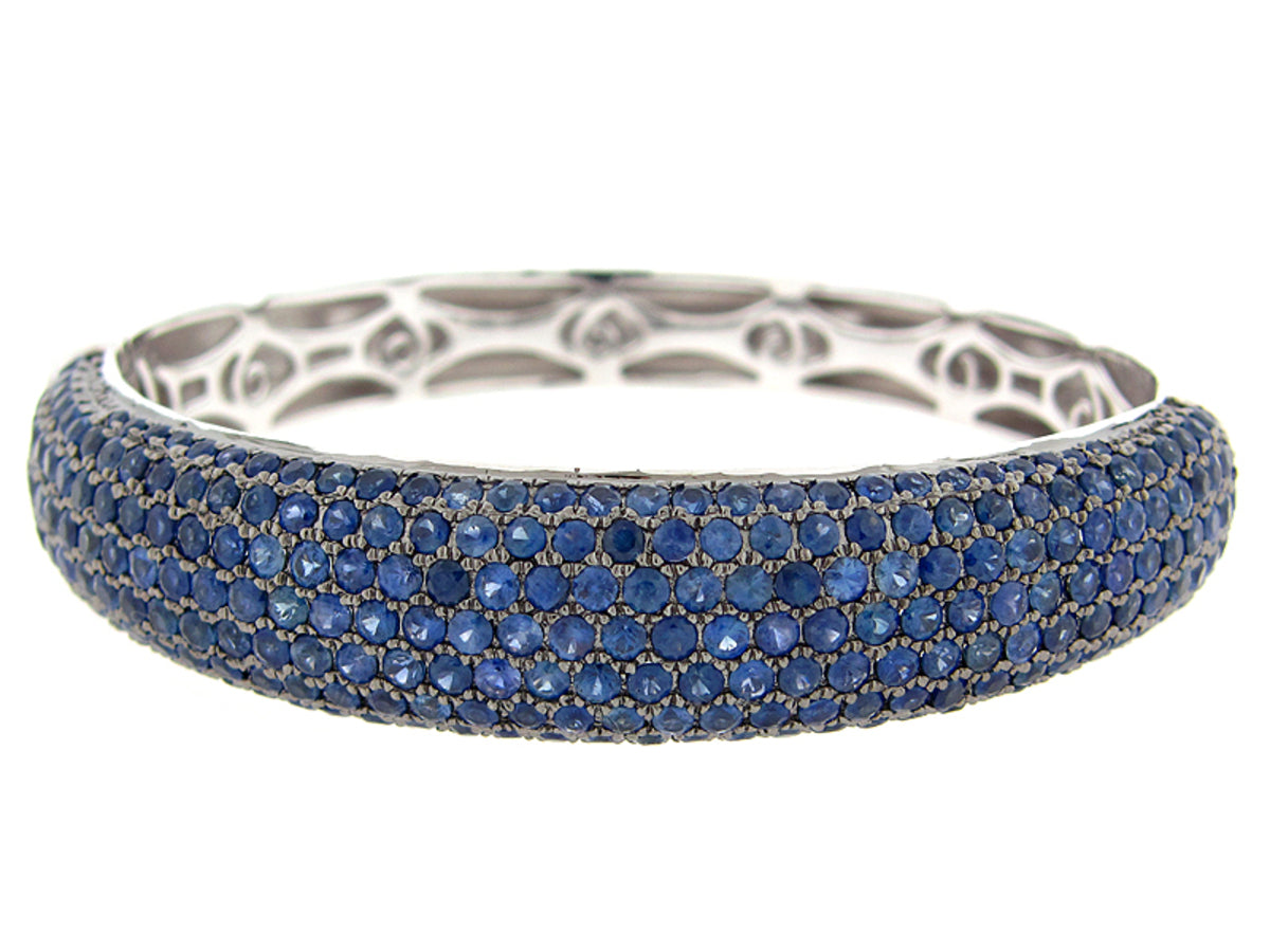 SAPPHIRE BANGLE, SILVER (H)