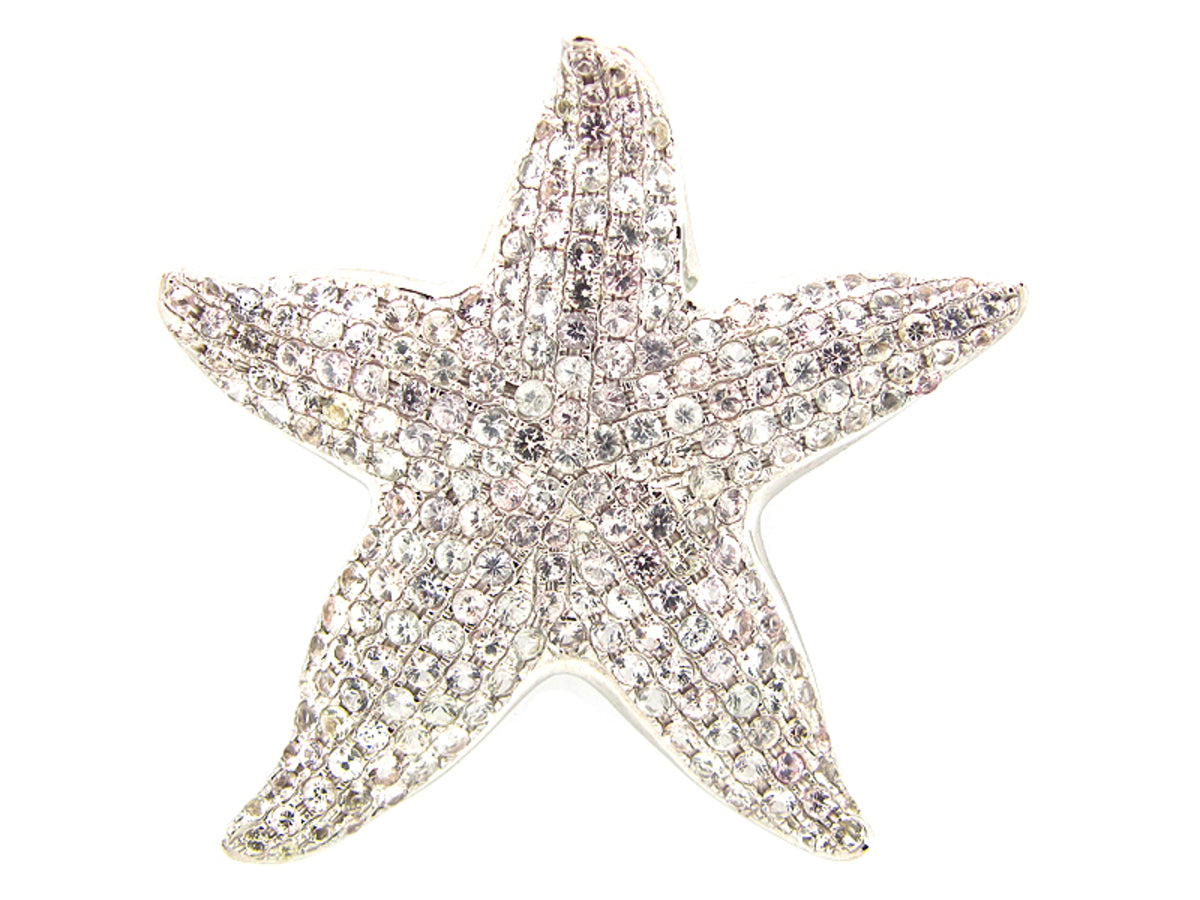 WHITE SAPPHIRE BROACH