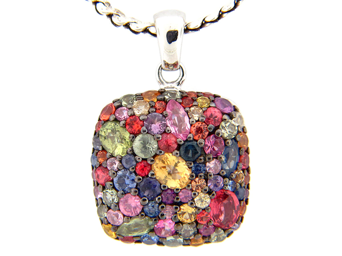 Rainbow Sapphire Pendant, Silver (E/U)