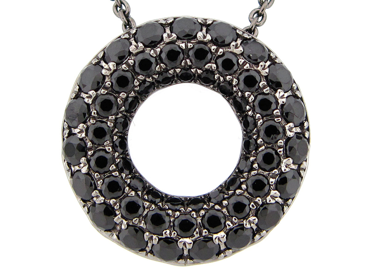BLACK SPINEL PENDANT, BLACK FINISH