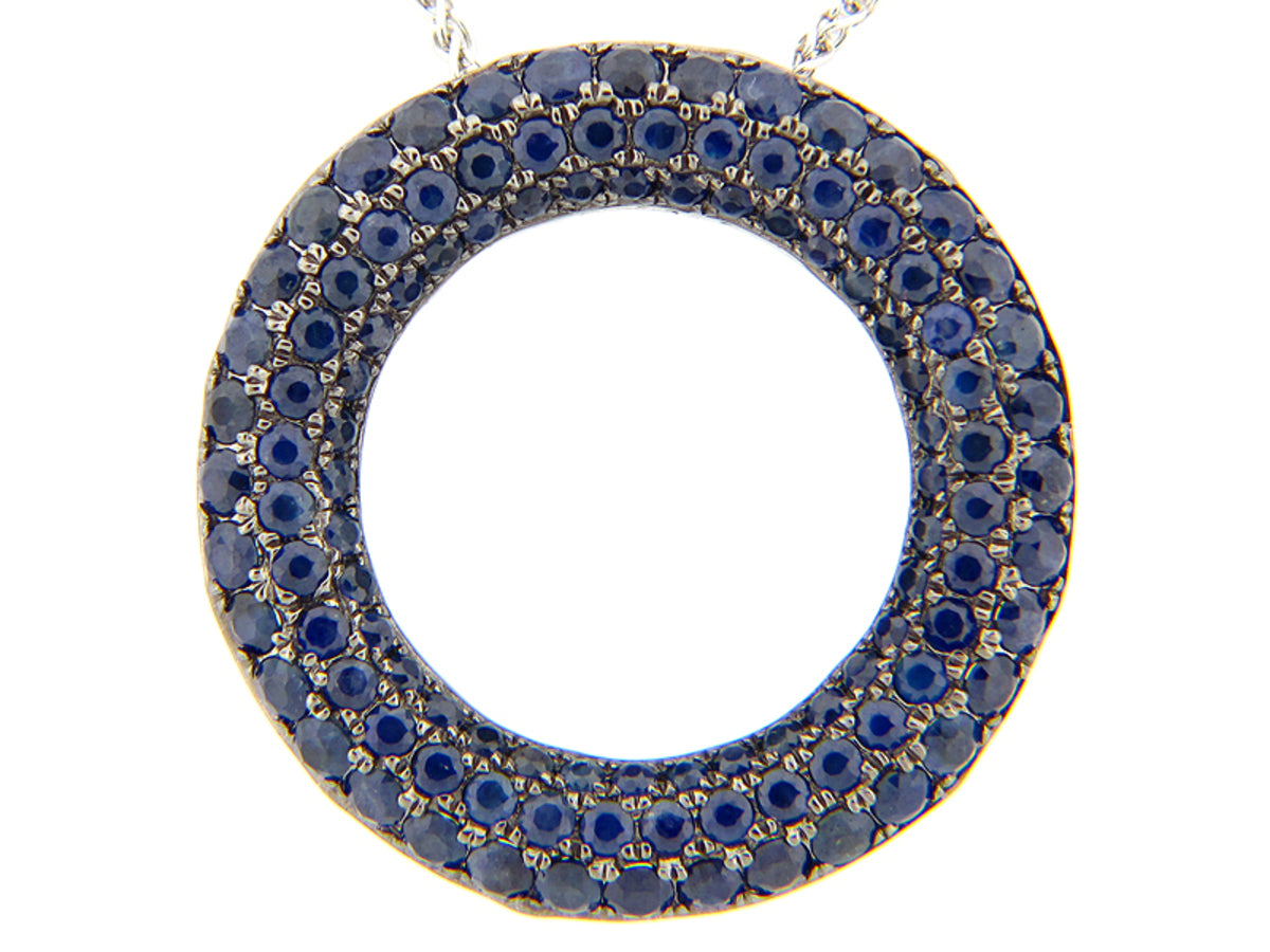 Sapphire Pendant, Silver (H)