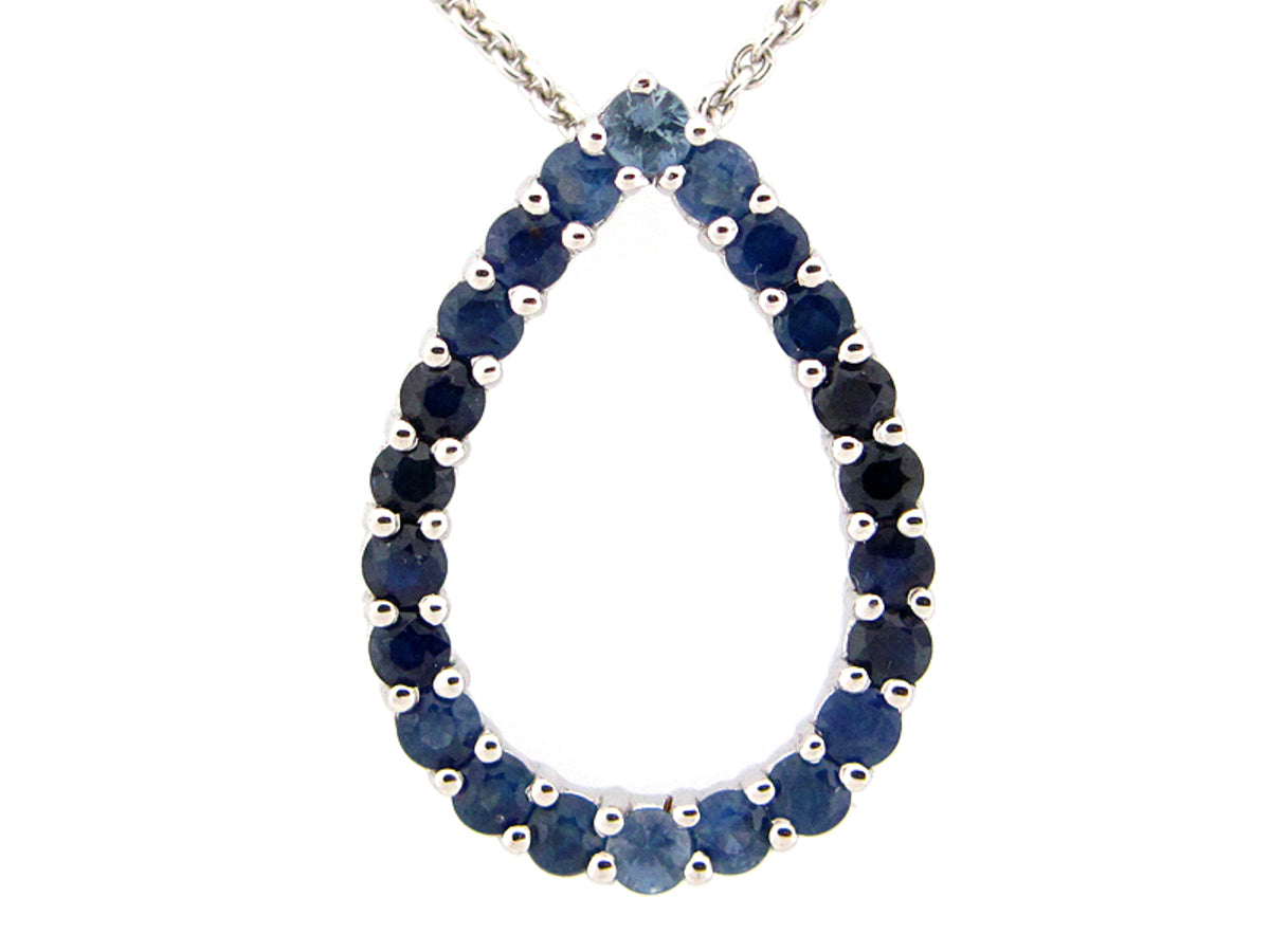 SAPPHIRE SHADING PENDANT, SILVER (H)