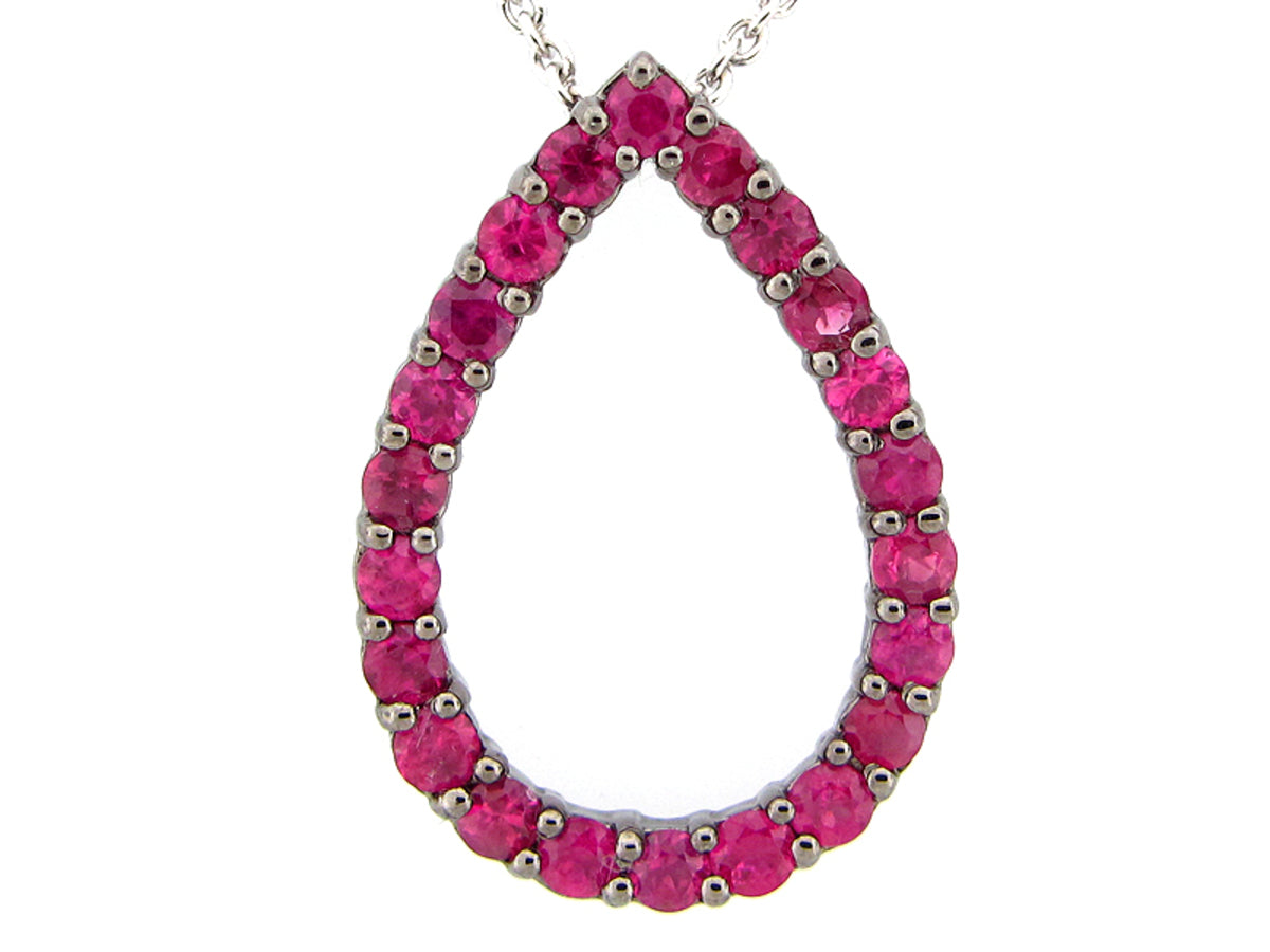 RUBY PENDANT, SILVER (H)