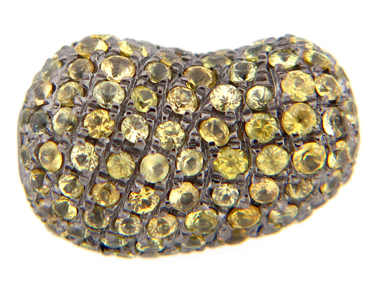 YELLOW SAPPHIRE PENDANT, SILVER (E)