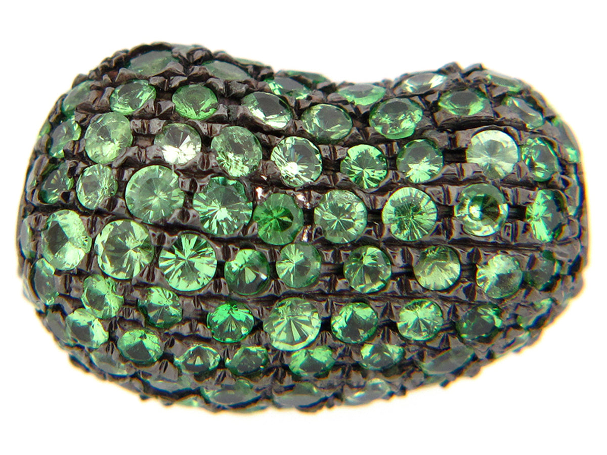 TSAVORITE PENDANT, SILVER (N)