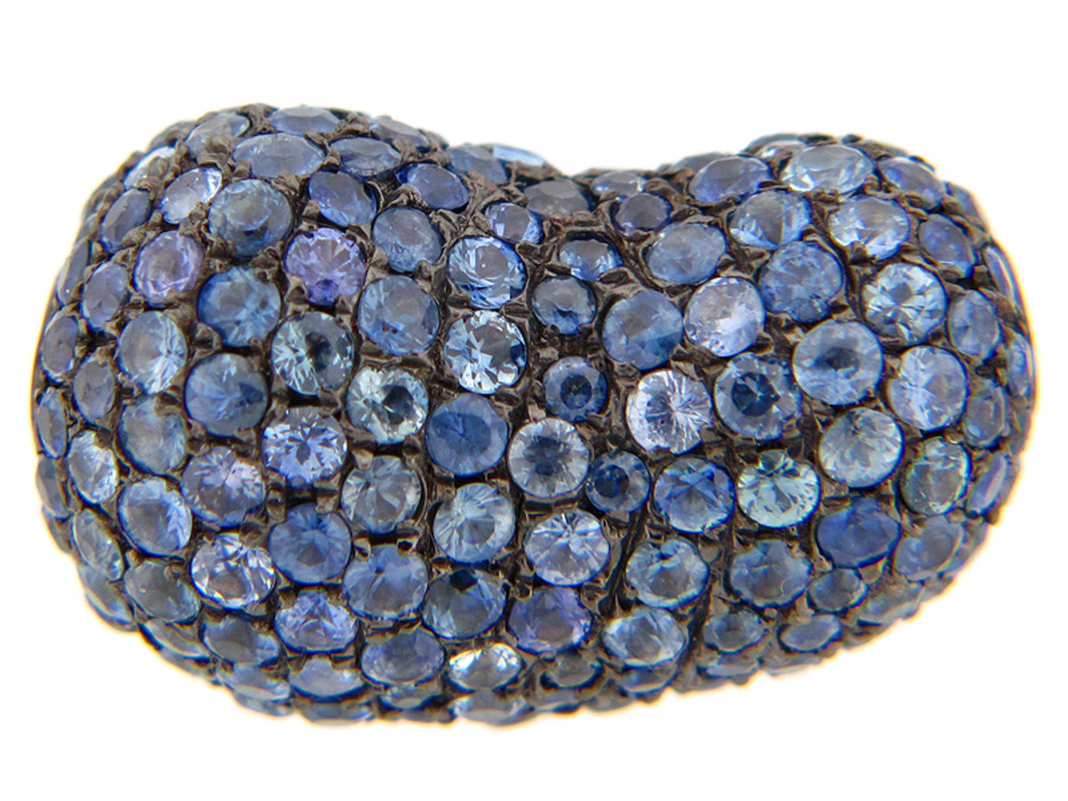 BLUE SAPPHIRE PENDANT, SILVER (H)