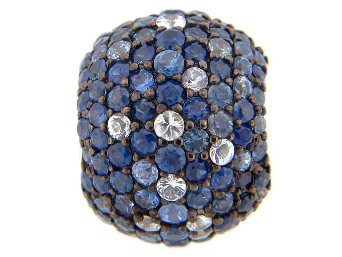 SAPPHIRE MIX SHADES PENDANT, SILVER (E)