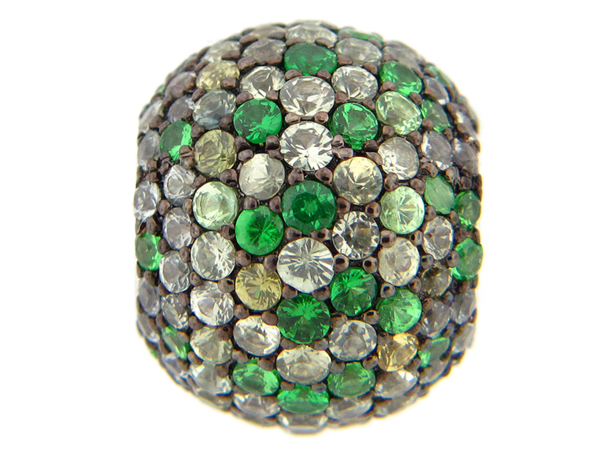 GREEN SAPPHIRE & TSAVORITE MIX SHADES PENDANT