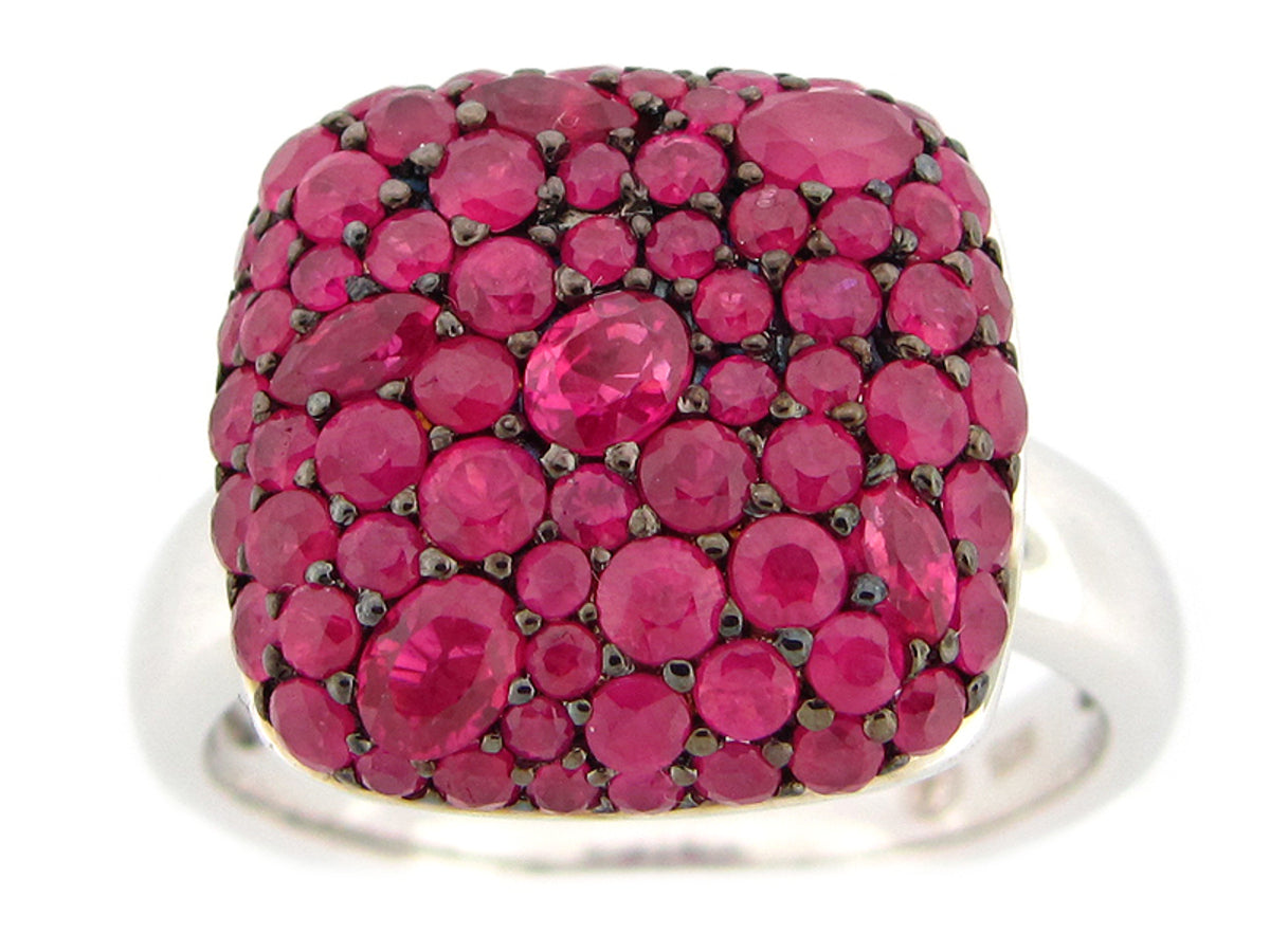 RUBY RING, SILVER (H)
