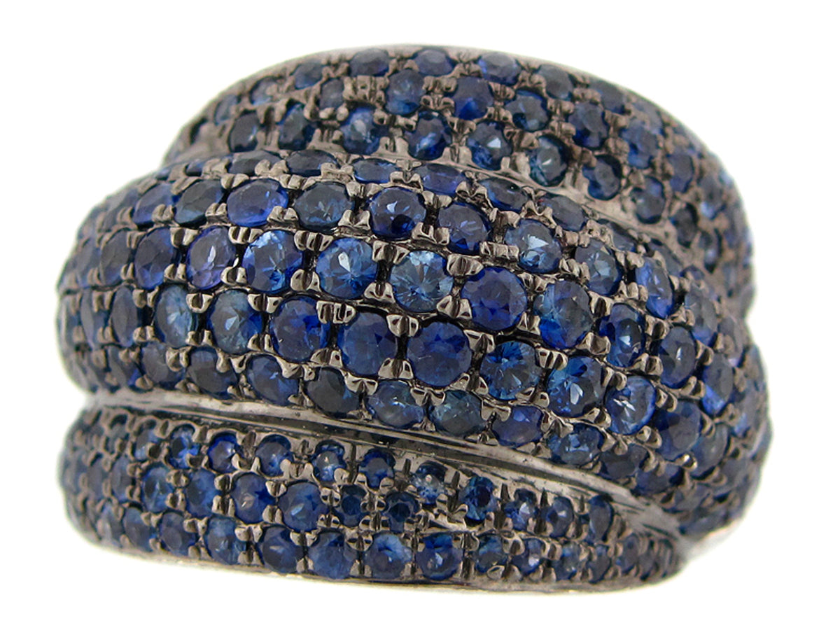 SAPPHIRE RING, SILVER (E)