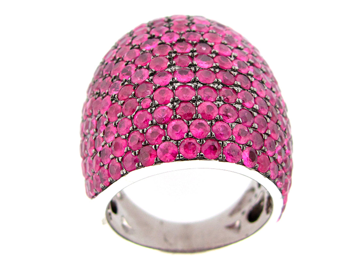 RUBY RING, SILVER (H)