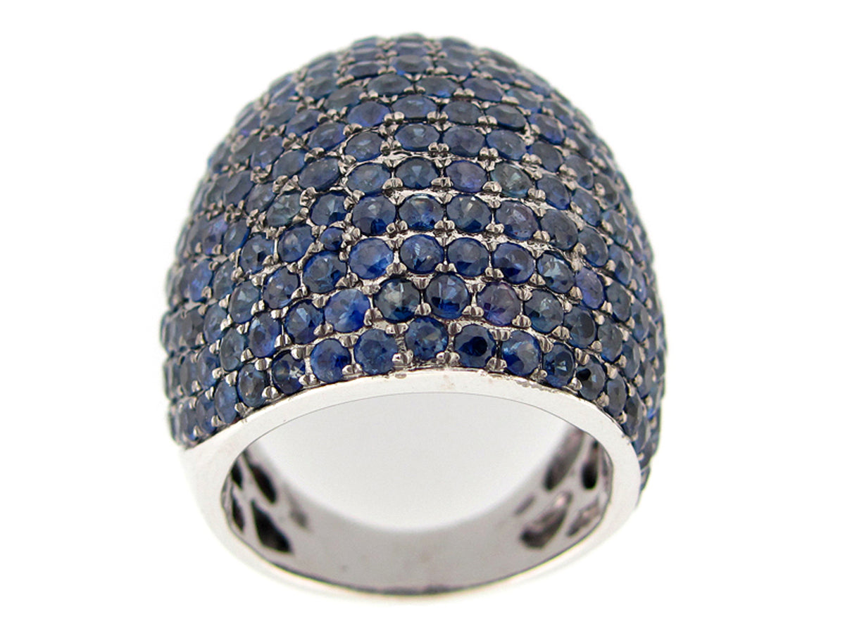 SAPPHIRE RING, SILVER (E)