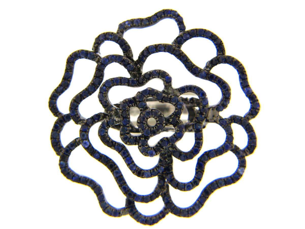 SAPPHIRE RING, SILVER (E)