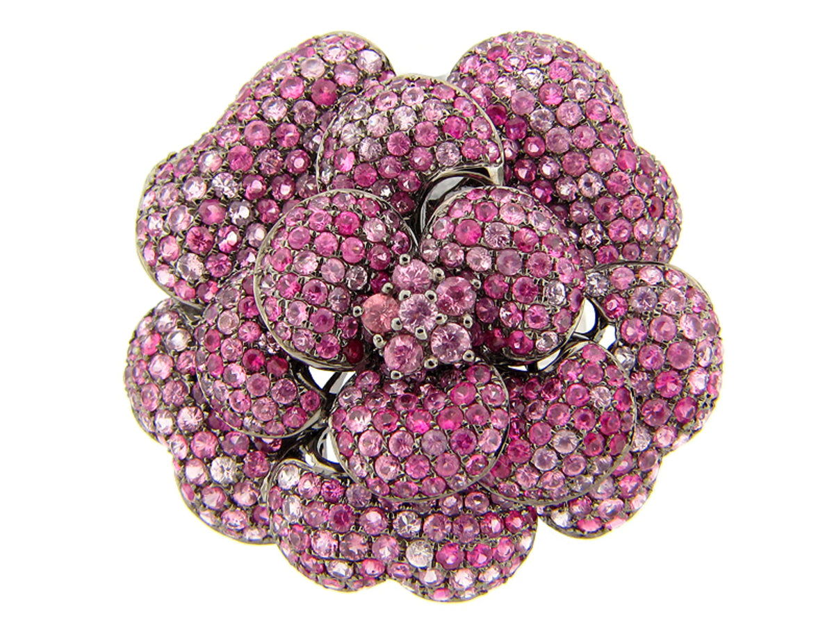 PINK SAPPHIRE RING, SILVER (E)