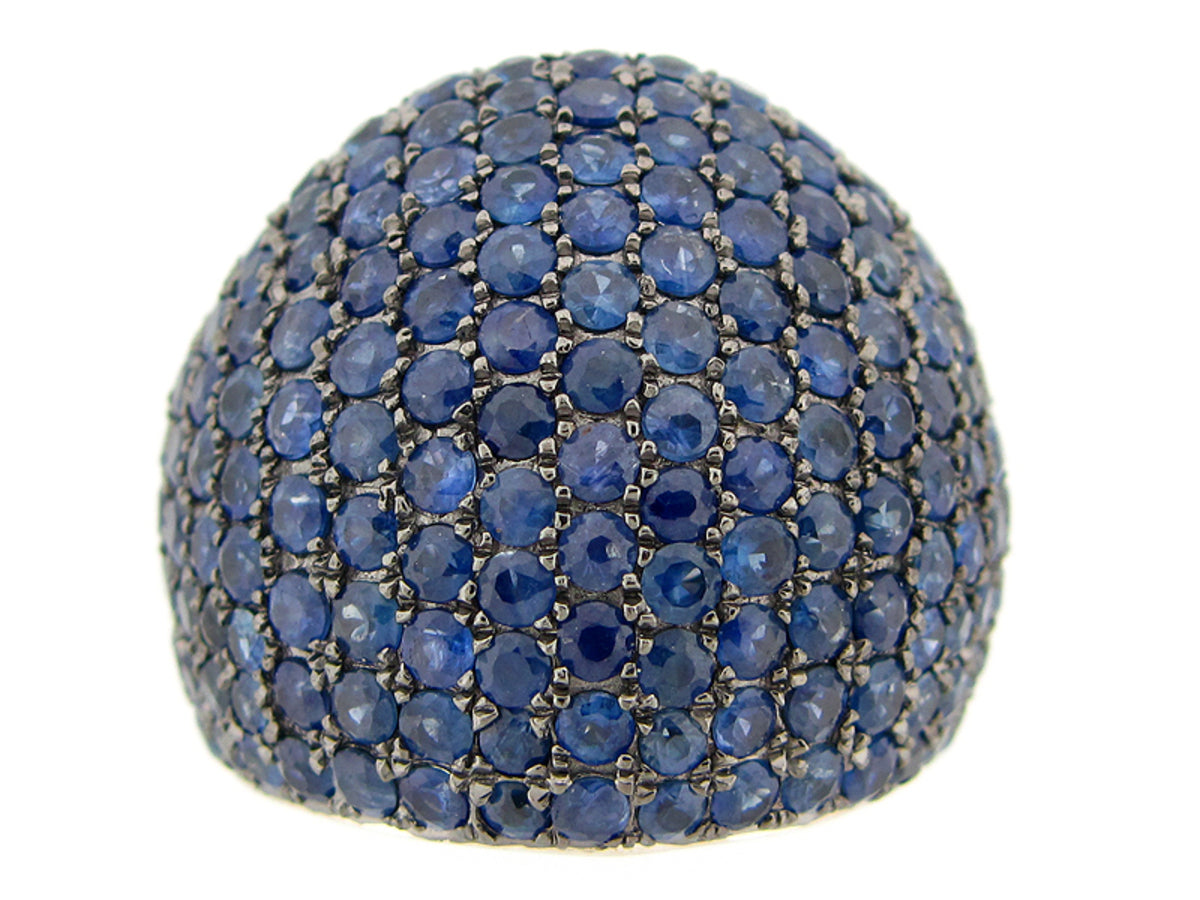 SAPPHIRE RING, SILVER (H)