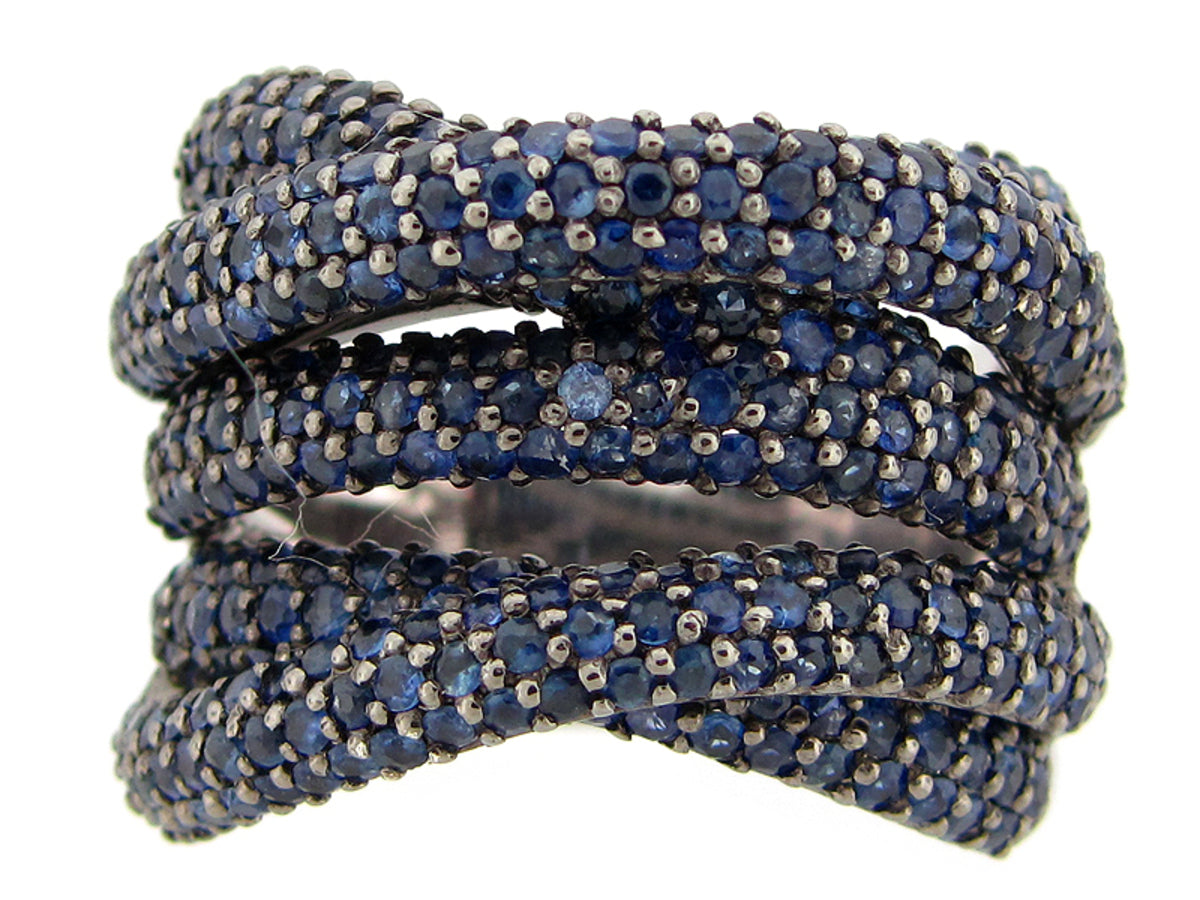 SAPPHIRE RING, SILVER (H)