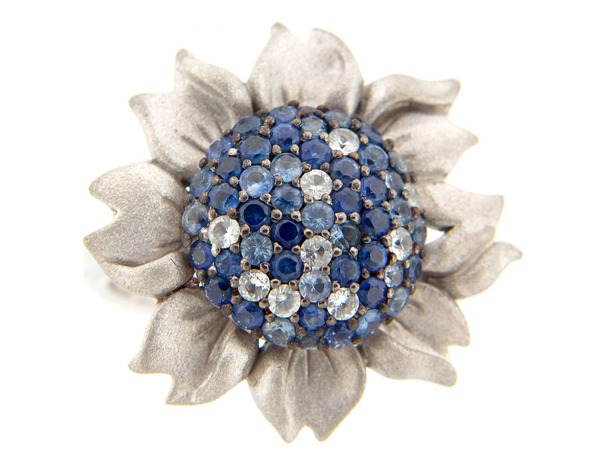 SAPPHIRE RING, SILVER (E)