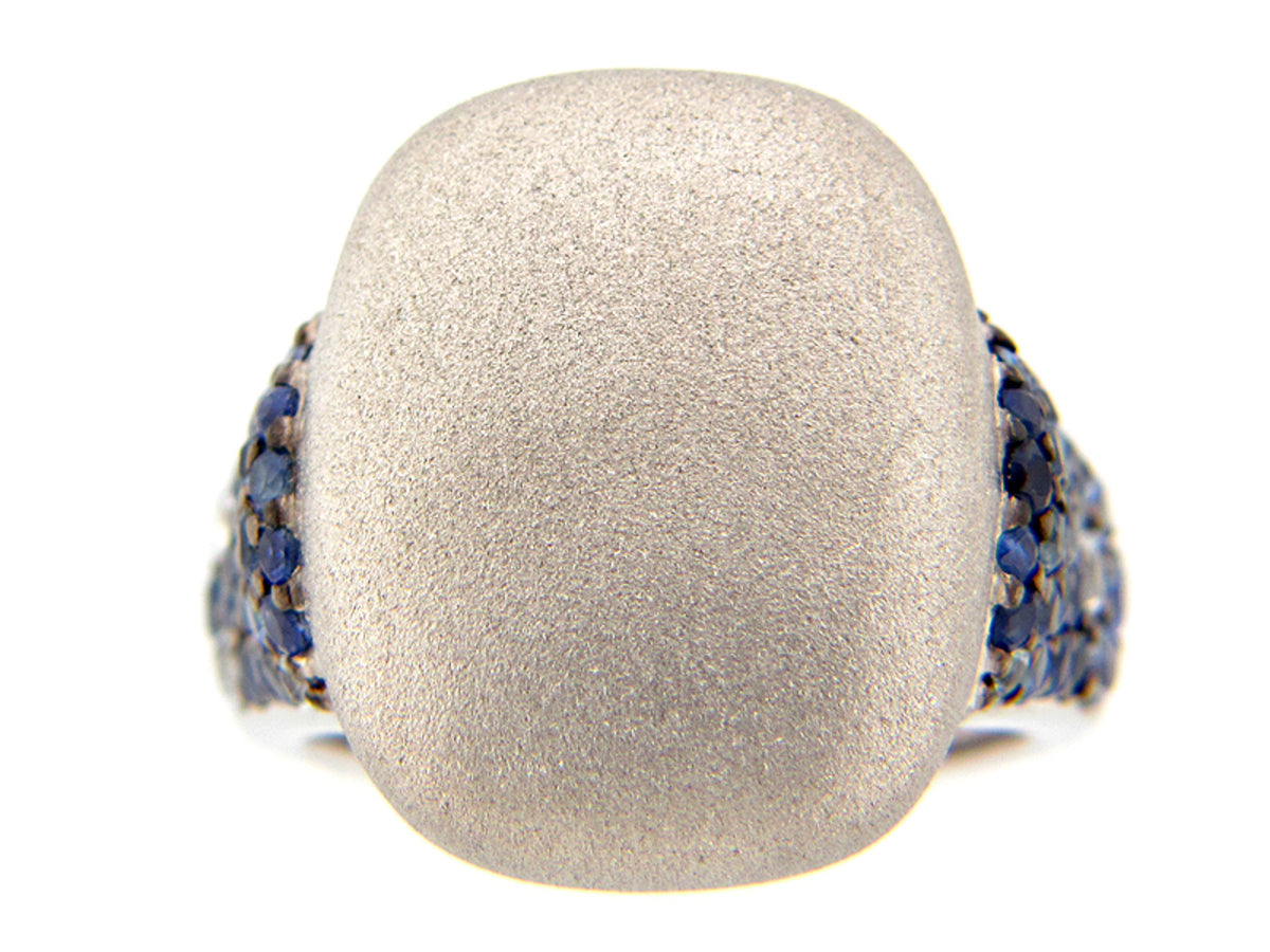 SAPPHIRE RING, SILVER (H)