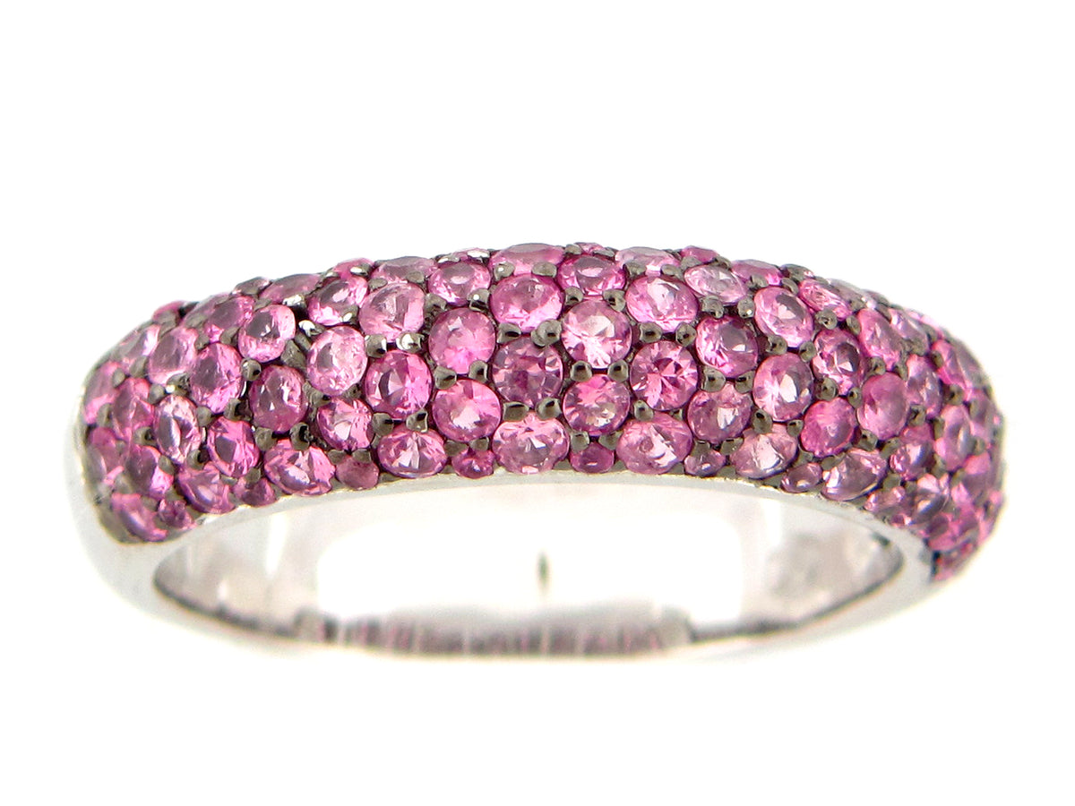 PINK SAPPHIRE RING, SILVER (H)