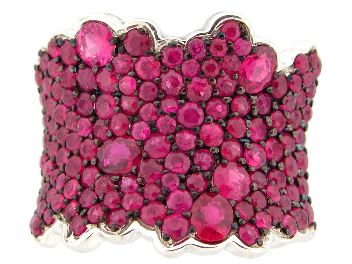 RUBY RING, SILVER (H)