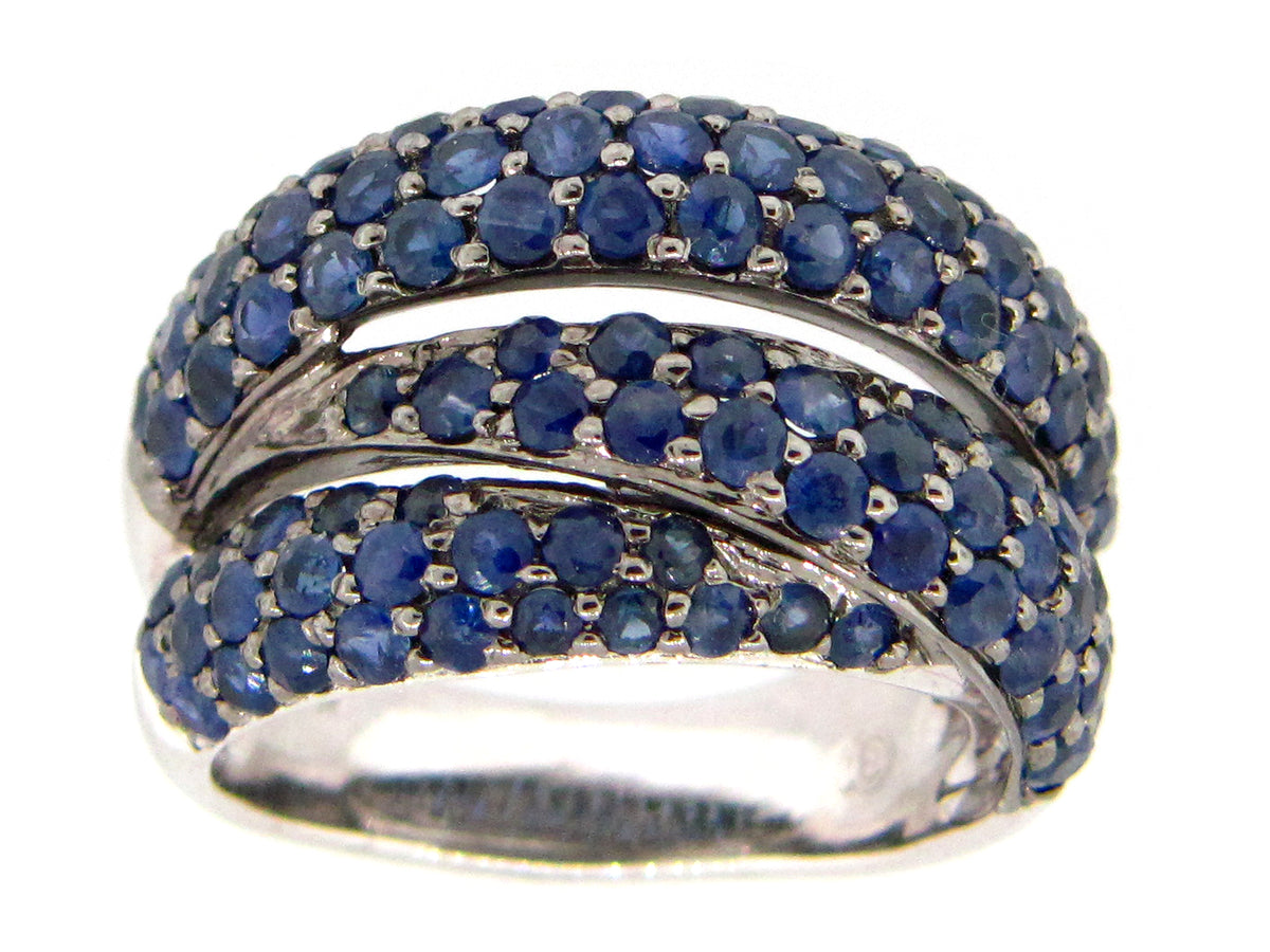 SAPPHIRE RING, SILVER (H)