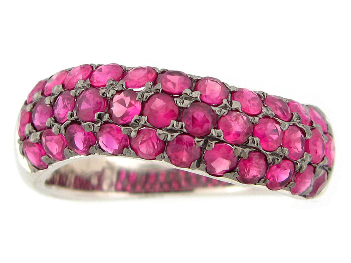 Pink Sapphire Ring, Silver (H)