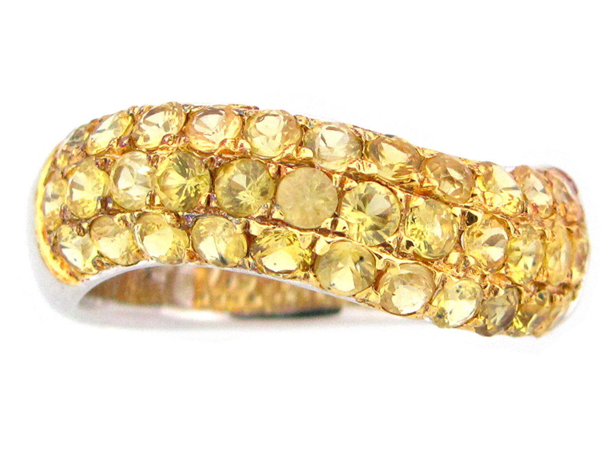 Yellow Sapphire Ring, Silver (H)