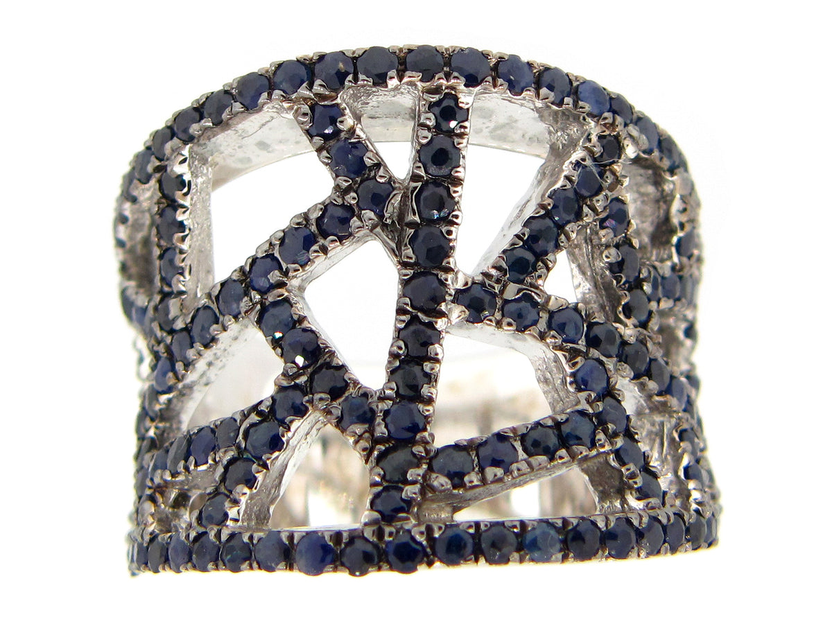 SAPPHIRE RING, SILVER (H)