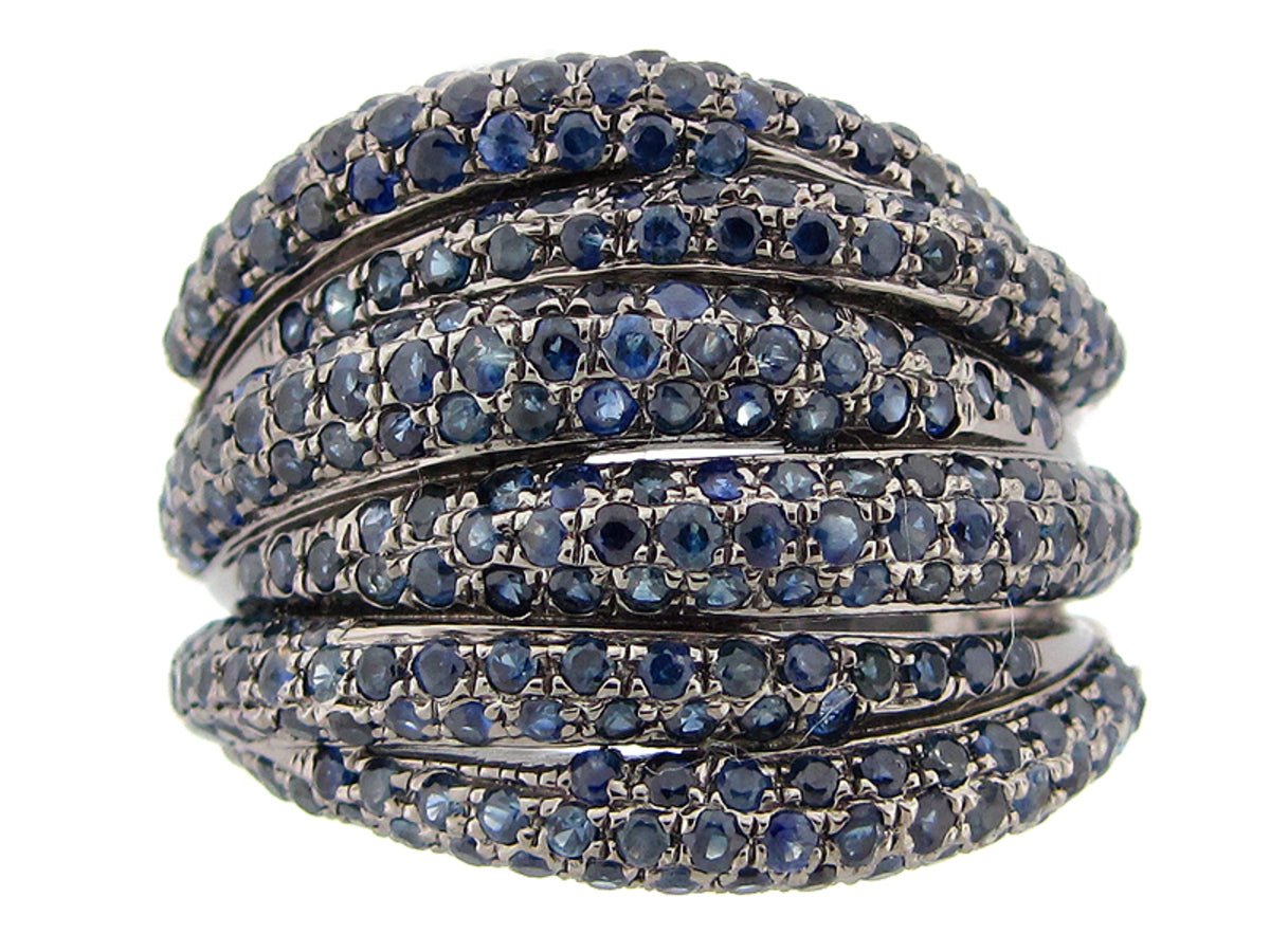 SAPPHIRE RING, SILVER (H)