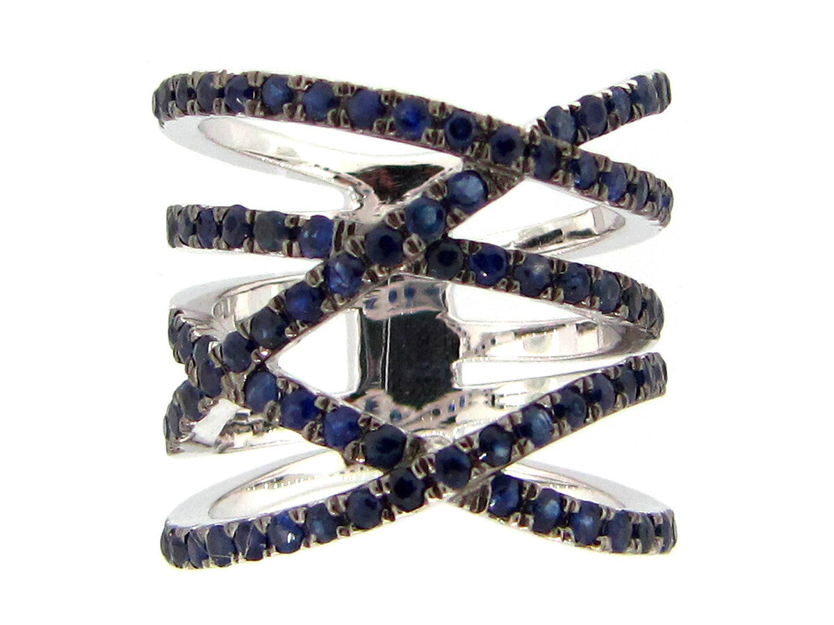SAPPHIRE RING, SILVER (H)