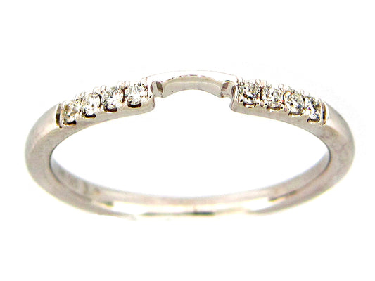 DIAMOND WEDDING BAND RING, 14KW (N)