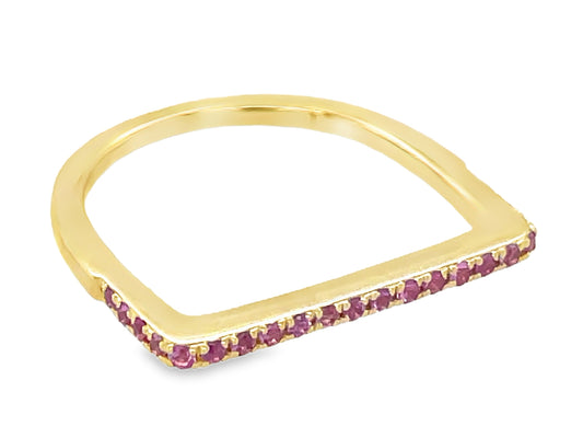PINK SAPPHIRE BAR RING