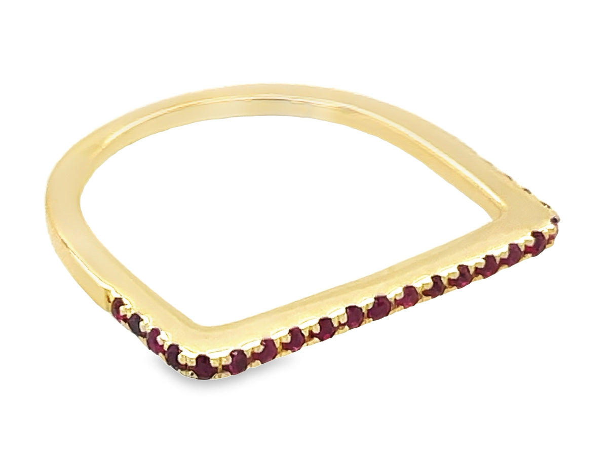 RUBY BAR RING