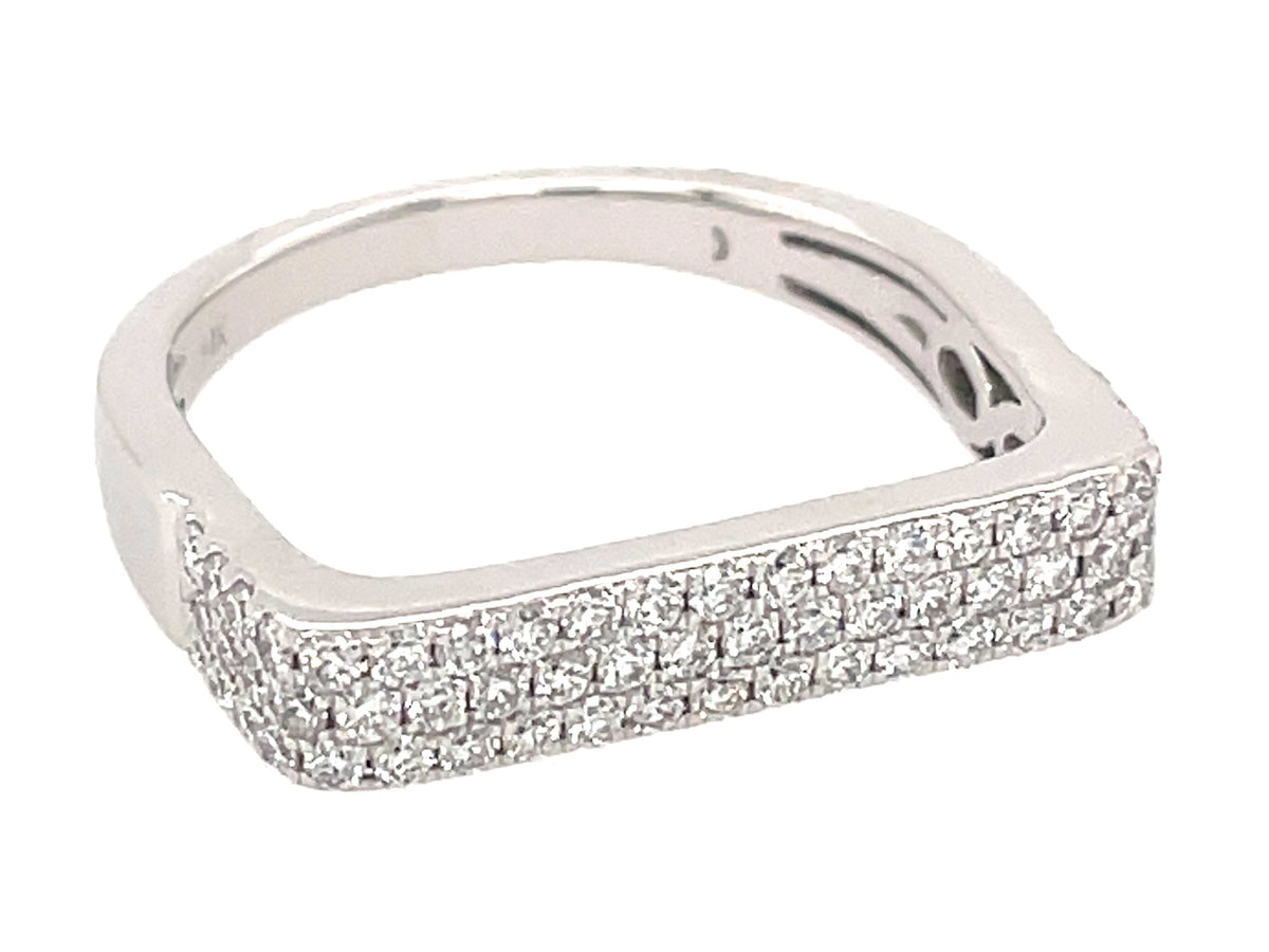 DIAMOND FLAT BAR RING