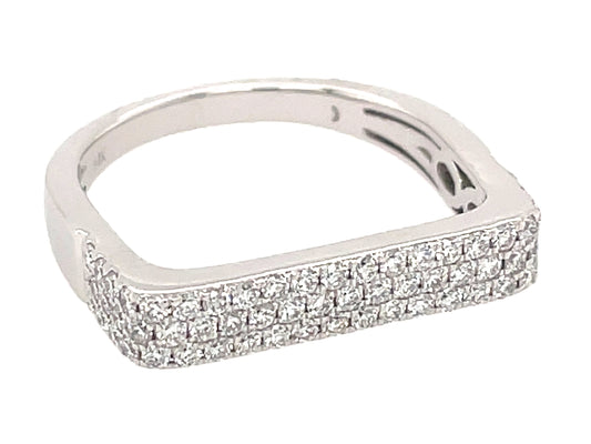 DIAMOND FLAT BAR RING