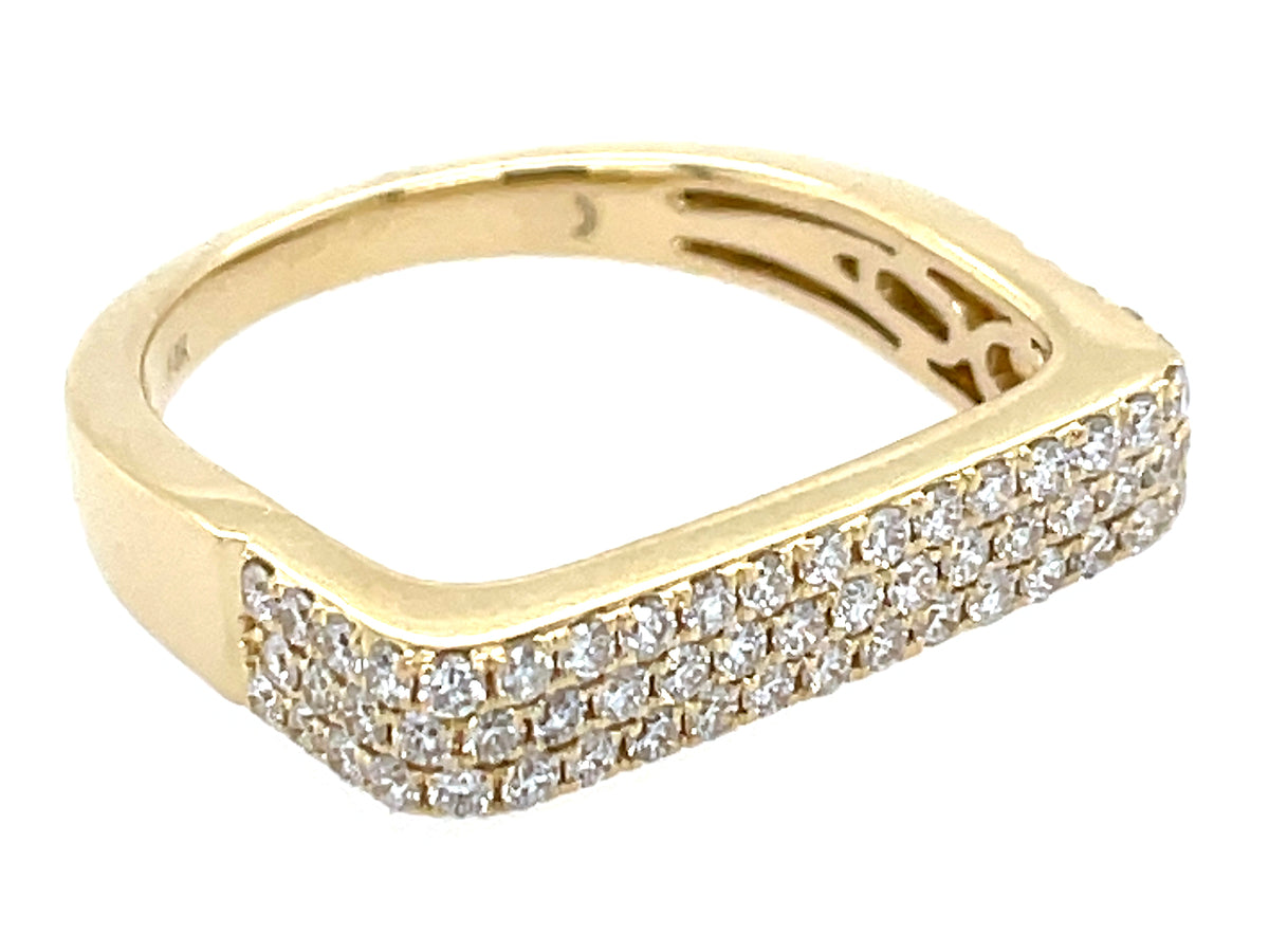 DIAMOND FLAT BAR RING