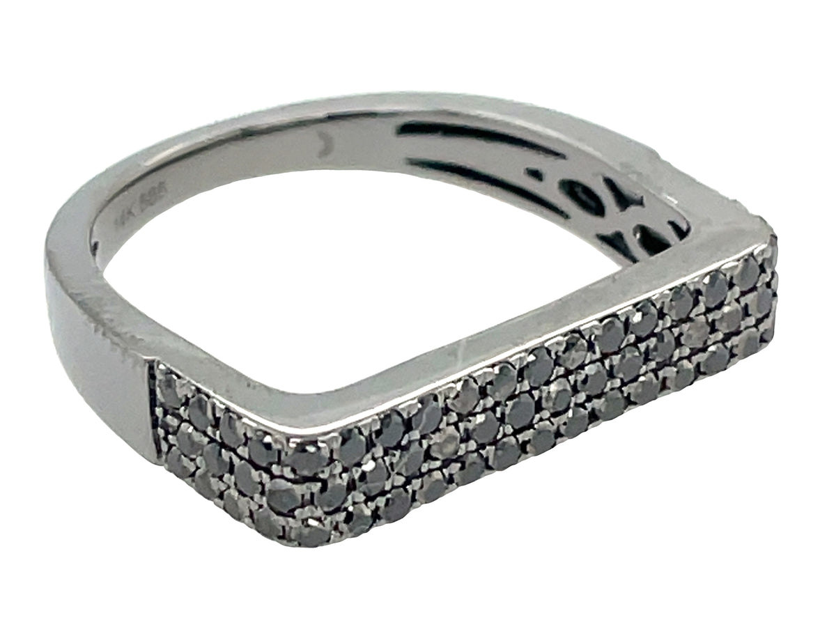 BLACK DIAMOND FLAT BAR RING